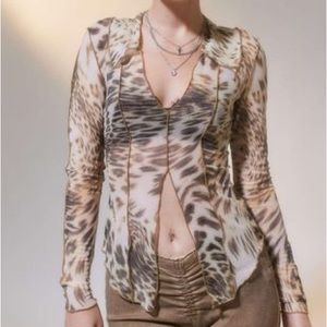 Urban Outfitters Moonlit Sheer Flyaway Top